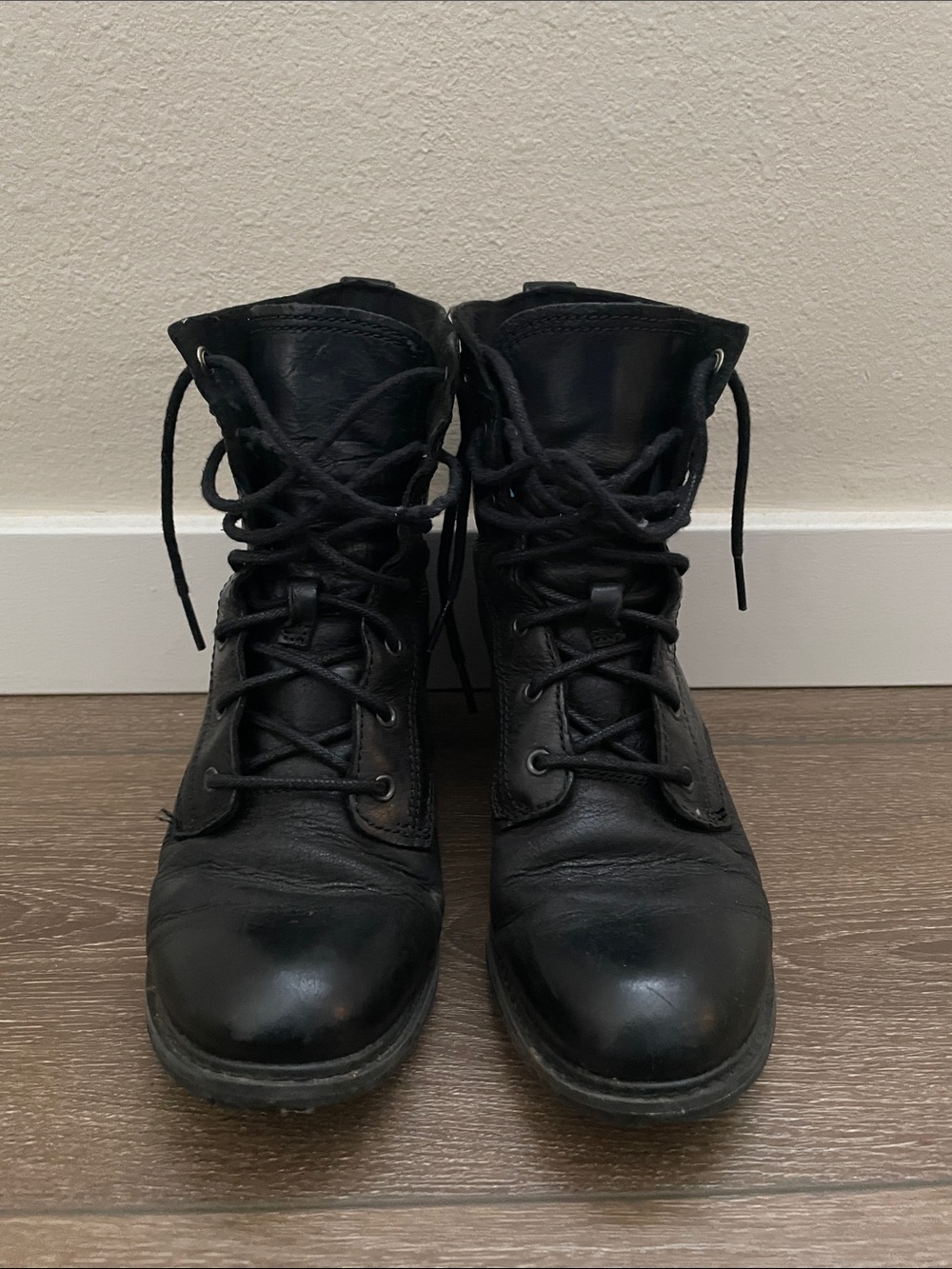 Timberland Lace-Up Leather Combat Boots
